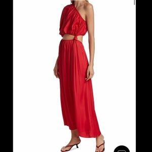 Farm Rio One Shoulder Cut Out Dress